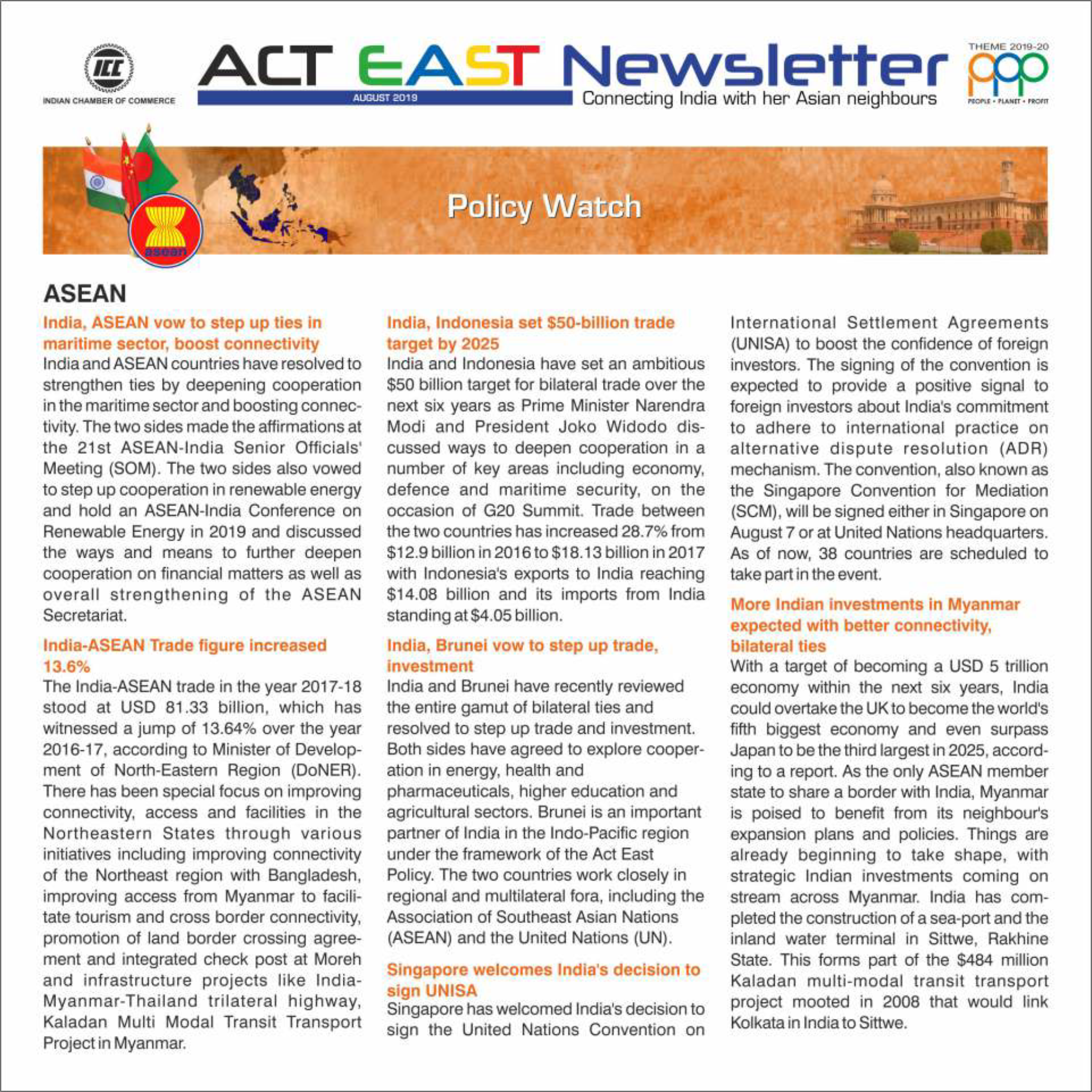 ACT EAST NEWSLETTER AUGUST
