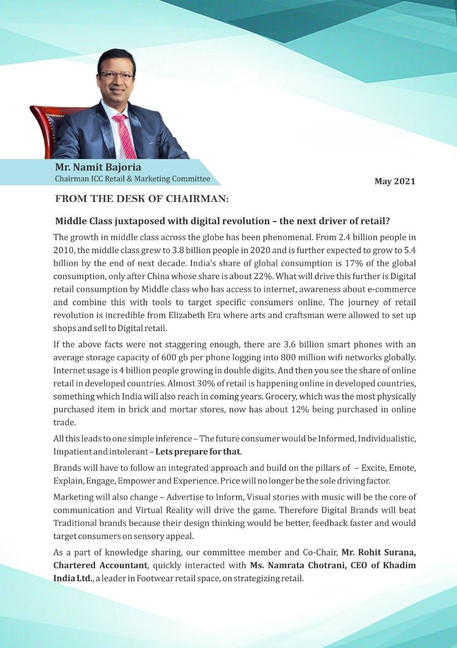 FROM THE CHAIRMAN'S DESK