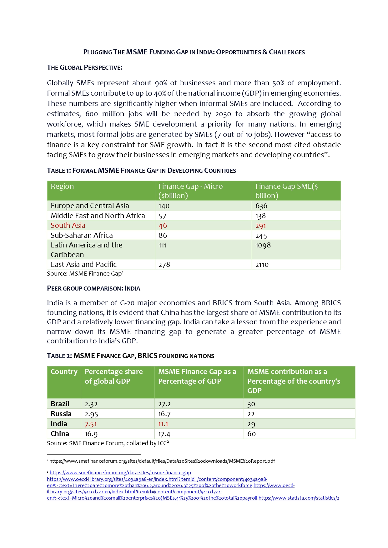 PLUGGING THE MSME FUNDING GAP IN INDIA: OPPORTUNITIES & CHALLENGES