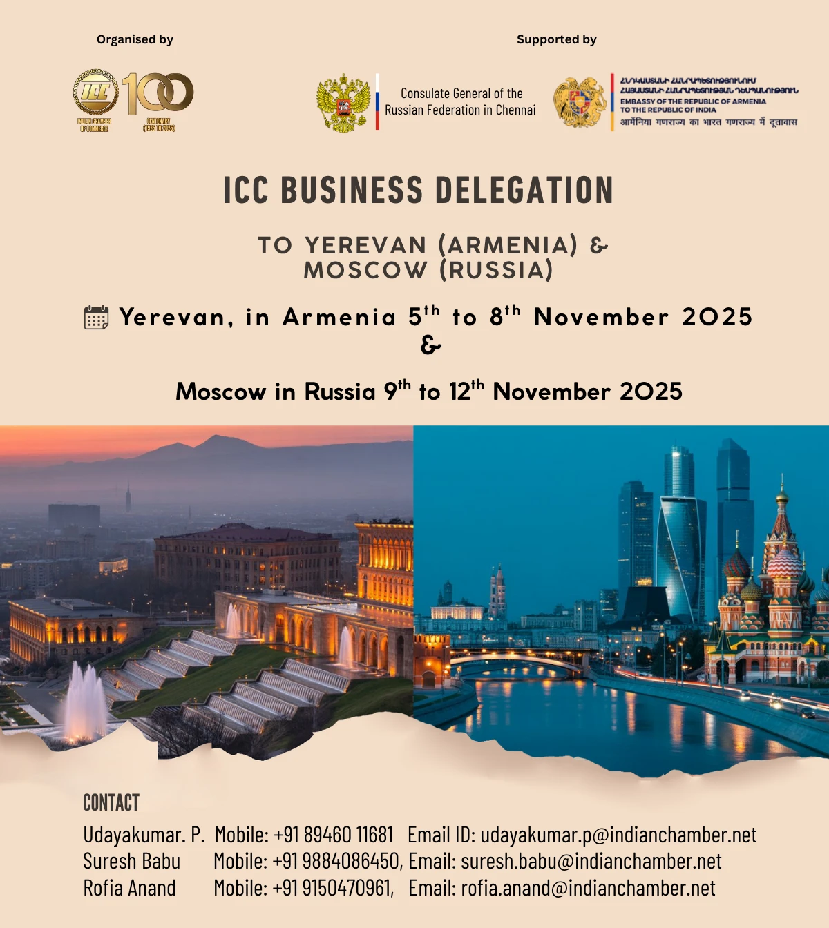ICC Business Delegation to Yerevan (Armenia) & Moscow(Russia)